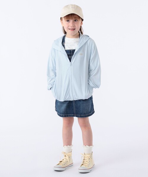 SHIPS（シップス）の「SHIPS KIDS:100～130cm /〈接触冷感/UVカット〉サンシェード フーディー（パーカー・キッズ・ホワイト/ライトブルー・100/110/120/130）」の11枚目の写真