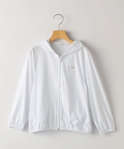 SHIPS（シップス）の「SHIPS KIDS:100～130cm /〈接触冷感/UVカット〉サンシェード フーディー（パーカー・キッズ・ホワイト/ライトブルー・100/110/120/130）」の17枚目の写真