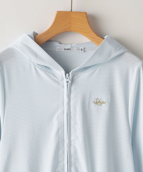 SHIPS（シップス）の「SHIPS KIDS:100～130cm /〈接触冷感/UVカット〉サンシェード フーディー（パーカー・キッズ・ホワイト/ライトブルー・100/110/120/130）」の20枚目の写真