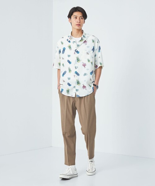 green label relaxing（グリーンレーベルリラクシング）の「【WEB限定】JUSTFIT TR 2プリーツ スラックス パンツ（スラックス・メンズ・ベージュ/ネイビー/ブラック/グレー・S/XL/L/M）」の8枚目の写真