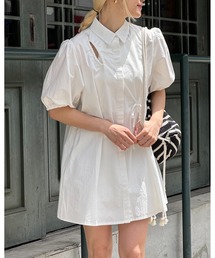 3.3 Field Trip  | 3.3 Field Trip／シャーリングパフワンピース(シャツワンピース)