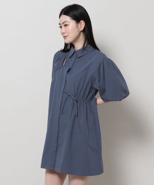 3.3 Field Trip （3.3フィールドトリップ）の「3.3 Field Trip／シャーリングパフワンピース（シャツワンピース・レディース・ブルー/ホワイト・FREE）」の22枚目の写真