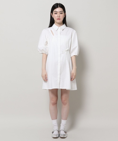 3.3 Field Trip （3.3フィールドトリップ）の「3.3 Field Trip／シャーリングパフワンピース（シャツワンピース・レディース・ブルー/ホワイト・FREE）」の13枚目の写真