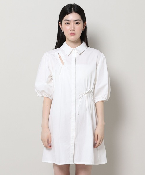 3.3 Field Trip （3.3フィールドトリップ）の「3.3 Field Trip／シャーリングパフワンピース（シャツワンピース・レディース・ブルー/ホワイト・FREE）」の12枚目の写真