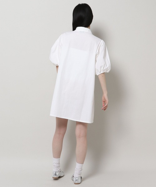 3.3 Field Trip （3.3フィールドトリップ）の「3.3 Field Trip／シャーリングパフワンピース（シャツワンピース・レディース・ブルー/ホワイト・FREE）」の18枚目の写真