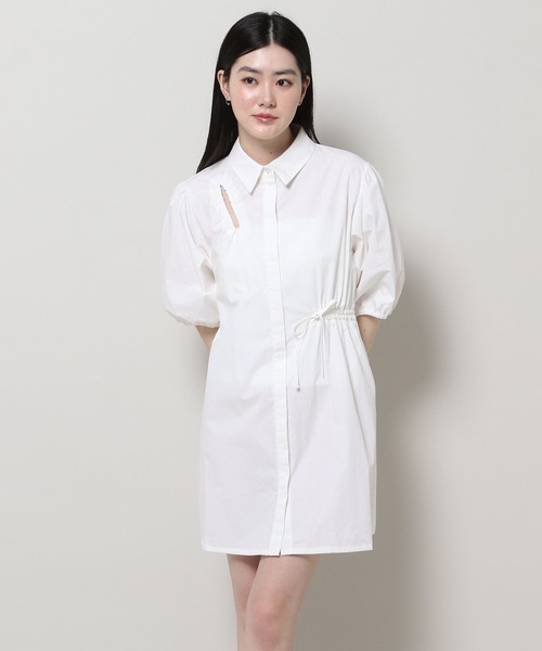 3.3 Field Trip （3.3フィールドトリップ）の「3.3 Field Trip／シャーリングパフワンピース（シャツワンピース・レディース・ブルー/ホワイト・FREE）」の15枚目の写真