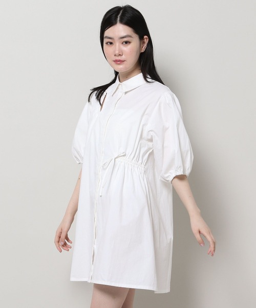 3.3 Field Trip （3.3フィールドトリップ）の「3.3 Field Trip／シャーリングパフワンピース（シャツワンピース・レディース・ブルー/ホワイト・FREE）」の14枚目の写真