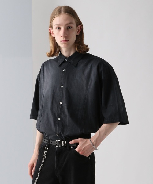 HARE（ハレ）の「ブラストカコウオーバーシャツ(HARE)（シャツ/ブラウス・メンズ・ブラック/ブルー・FREE）」の4枚目の写真