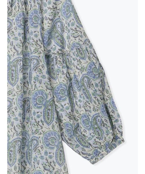 Samansa Mos2 blue（サマンサモスモスブルー）の「【Made in India】ペイズリー花柄ワンピース（ワンピース・レディース・カーキ/キナリ/グレー・F）」の11枚目の写真