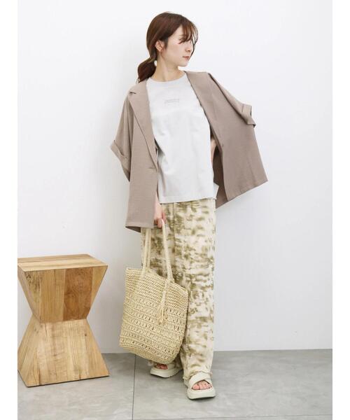 Samansa Mos2 blue（サマンサモスモスブルー）の「ペーパーフリンジバッグ（ハンドバッグ・レディース・ブラウン/ベージュ・F）」の6枚目の写真