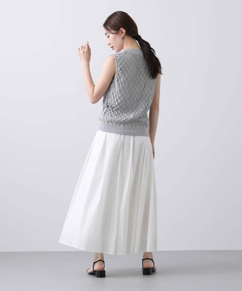 Torrazzo Donna（トラッゾドンナ）の「ラメポコポコ編みノースリーニット（ニット/セーター・レディース・ホワイト/シルバー・FREE）」の21枚目の写真