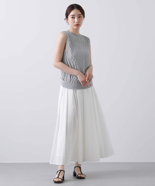 Torrazzo Donna（トラッゾドンナ）の「ラメポコポコ編みノースリーニット（ニット/セーター・レディース・ホワイト/シルバー・FREE）」の10枚目の写真