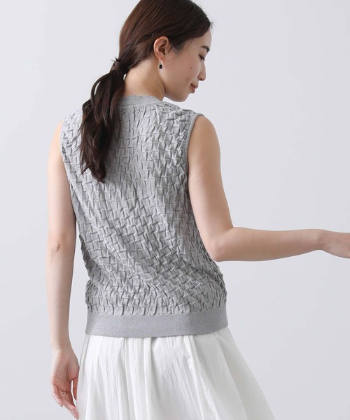 Torrazzo Donna（トラッゾドンナ）の「ラメポコポコ編みノースリーニット（ニット/セーター・レディース・ホワイト/シルバー・FREE）」の13枚目の写真