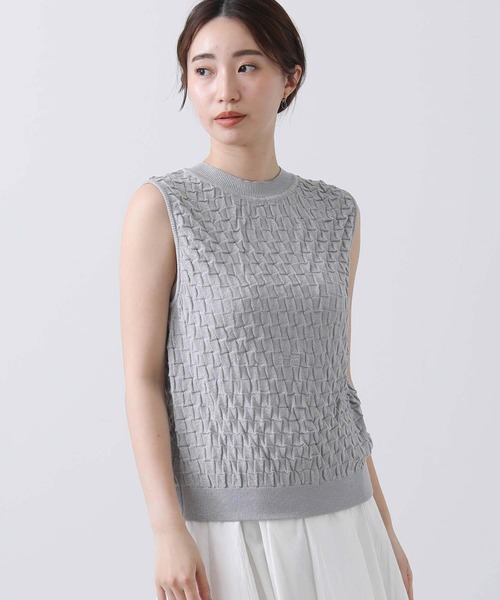 Torrazzo Donna（トラッゾドンナ）の「ラメポコポコ編みノースリーニット（ニット/セーター・レディース・ホワイト/シルバー・FREE）」の14枚目の写真