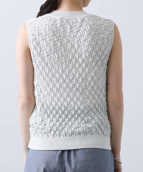 Torrazzo Donna（トラッゾドンナ）の「ラメポコポコ編みノースリーニット（ニット/セーター・レディース・ホワイト/シルバー・FREE）」の6枚目の写真