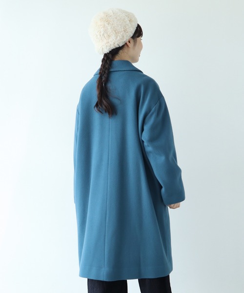 bulle de savon（ビュルデサボン）の「super100 ステンカラーコート（ステンカラーコート・レディース・ブラック/ブルー/イエロー・FREE）」の12枚目の写真