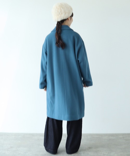 bulle de savon（ビュルデサボン）の「super100 ステンカラーコート（ステンカラーコート・レディース・ブラック/ブルー/イエロー・FREE）」の18枚目の写真