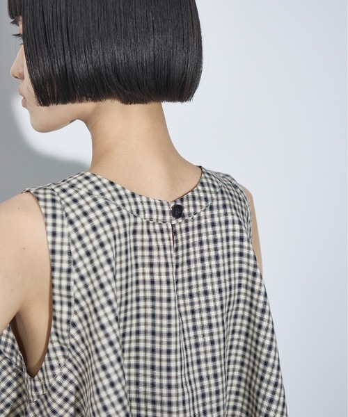 THE YOn（ザヨン）の「カットオフフリルティアードアメスリブラウス（シャツ/ブラウス・レディース・グレー/ブラック/チェック・FREE）」の12枚目の写真