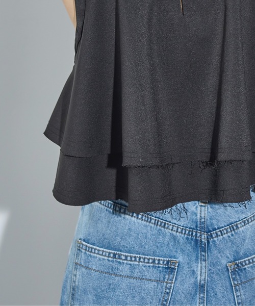 THE YOn（ザヨン）の「カットオフフリルティアードアメスリブラウス（シャツ/ブラウス・レディース・グレー/ブラック/チェック・FREE）」の20枚目の写真