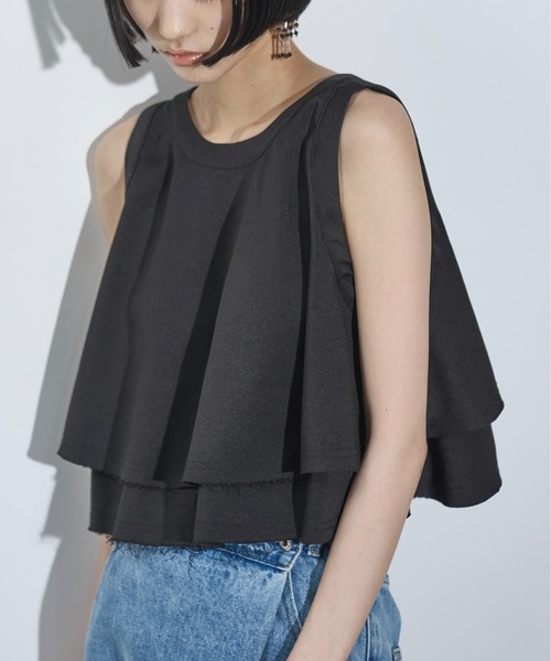 THE YOn（ザヨン）の「カットオフフリルティアードアメスリブラウス（シャツ/ブラウス・レディース・グレー/ブラック/チェック・FREE）」の22枚目の写真