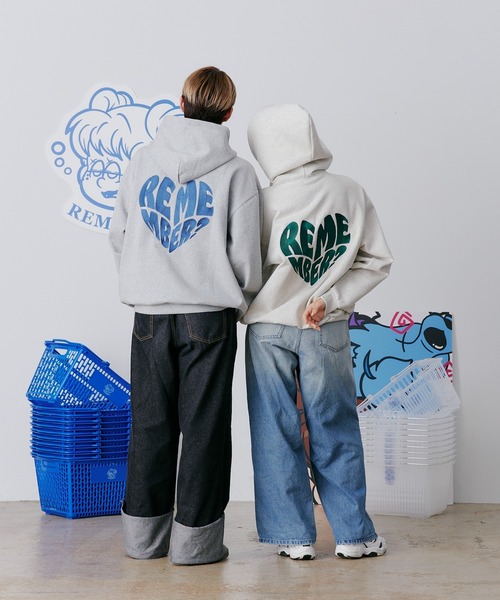 remember パーカー　スプレー　M   グレー セール】Rememberハート刺繍パーカー（パーカー）｜Remember