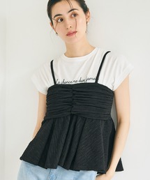 楊柳プリーツギャザービスチェ