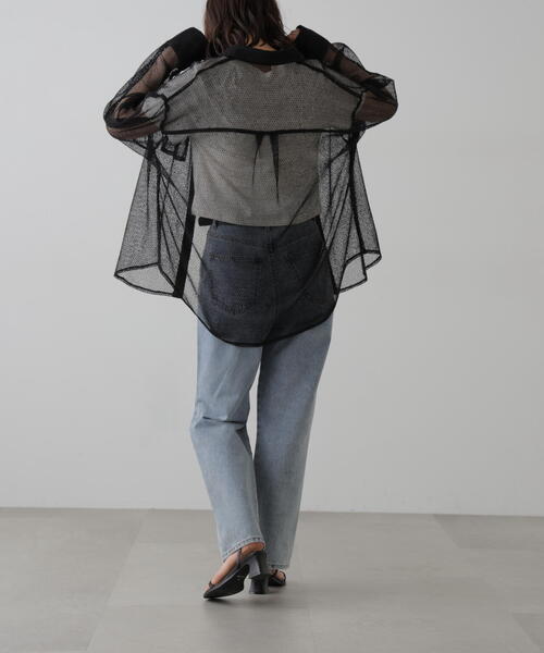 FREE'S MART（フリーズマート）の「◆メッシュビッグシャツ（シャツ/ブラウス・レディース・ブラック/ホワイト・FREE）」の11枚目の写真