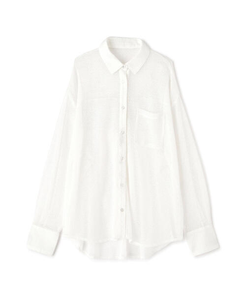 FREE'S MART（フリーズマート）の「◆メッシュビッグシャツ（シャツ/ブラウス・レディース・ブラック/ホワイト・FREE）」の16枚目の写真