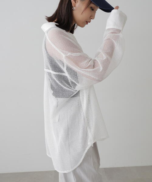 FREE'S MART（フリーズマート）の「◆メッシュビッグシャツ（シャツ/ブラウス・レディース・ブラック/ホワイト・FREE）」の19枚目の写真