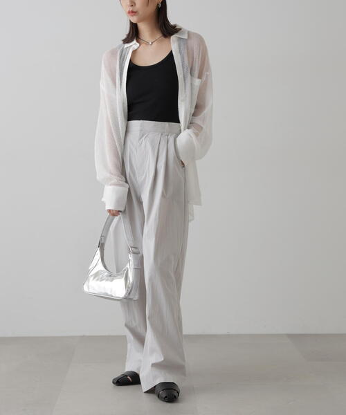 FREE'S MART（フリーズマート）の「◆メッシュビッグシャツ（シャツ/ブラウス・レディース・ブラック/ホワイト・FREE）」の22枚目の写真