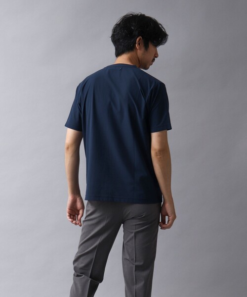NOLLEY’S（ノーリーズ）の「【ACTIVE SECT】《限定展開 / 吸水性 / 防透け性》イージーケアファブリックパネルTシャツ（Tシャツ/カットソー・メンズ・ブラック/ダークネイビー/ホワイト・M/L/S）」の19枚目の写真