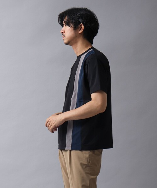 NOLLEY’S（ノーリーズ）の「【ACTIVE SECT】《限定展開 / 吸水性 / 防透け性》イージーケアファブリックパネルTシャツ（Tシャツ/カットソー・メンズ・ブラック/ダークネイビー/ホワイト・M/L/S）」の13枚目の写真
