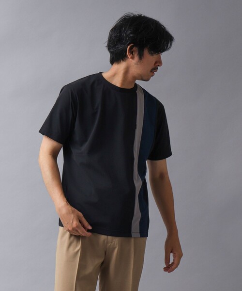 NOLLEY’S（ノーリーズ）の「【ACTIVE SECT】《限定展開 / 吸水性 / 防透け性》イージーケアファブリックパネルTシャツ（Tシャツ/カットソー・メンズ・ブラック/ダークネイビー/ホワイト・M/L/S）」の14枚目の写真