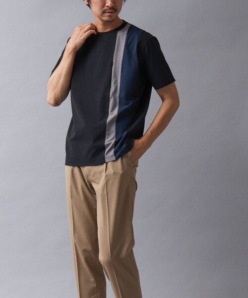NOLLEY’S（ノーリーズ）の「【ACTIVE SECT】《限定展開 / 吸水性 / 防透け性》イージーケアファブリックパネルTシャツ（Tシャツ/カットソー・メンズ・ブラック/ダークネイビー/ホワイト・M/L/S）」の15枚目の写真