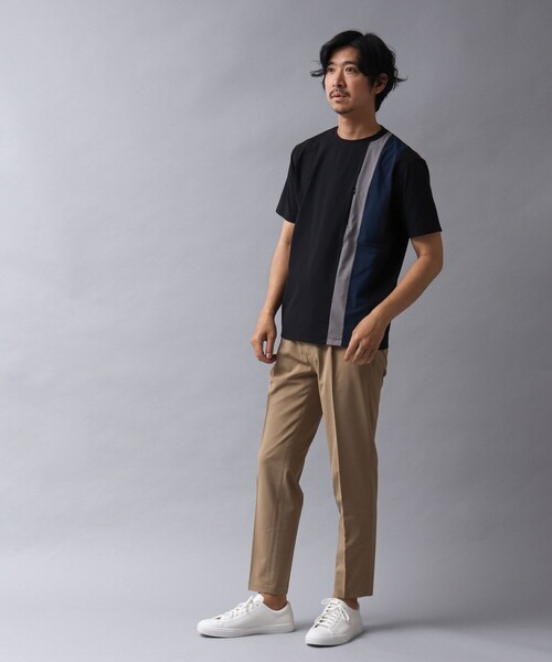 NOLLEY’S（ノーリーズ）の「【ACTIVE SECT】《限定展開 / 吸水性 / 防透け性》イージーケアファブリックパネルTシャツ（Tシャツ/カットソー・メンズ・ブラック/ダークネイビー/ホワイト・M/L/S）」の16枚目の写真