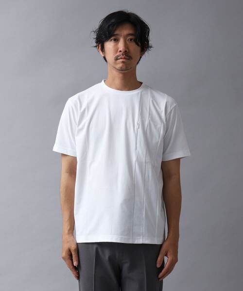 NOLLEY’S（ノーリーズ）の「【ACTIVE SECT】《限定展開 / 吸水性 / 防透け性》イージーケアファブリックパネルTシャツ（Tシャツ/カットソー・メンズ・ブラック/ダークネイビー/ホワイト・M/L/S）」の4枚目の写真