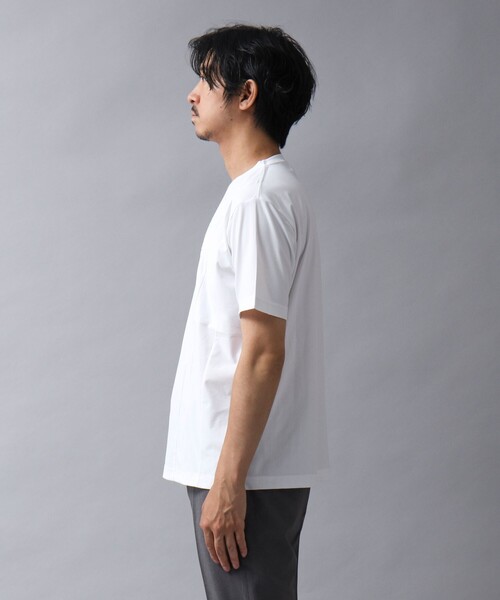 NOLLEY’S（ノーリーズ）の「【ACTIVE SECT】《限定展開 / 吸水性 / 防透け性》イージーケアファブリックパネルTシャツ（Tシャツ/カットソー・メンズ・ブラック/ダークネイビー/ホワイト・M/L/S）」の5枚目の写真