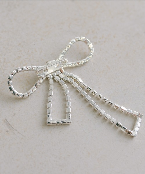 OLIVE des OLIVE(オリーブデオリーブ)の「リボンビジューカーディガン(カーディガン/ボレロ・レディース・オフホワイト/チャコールグレー/サックスブルー/ブラック/ラベンダー・FREE)」の6枚目の写真