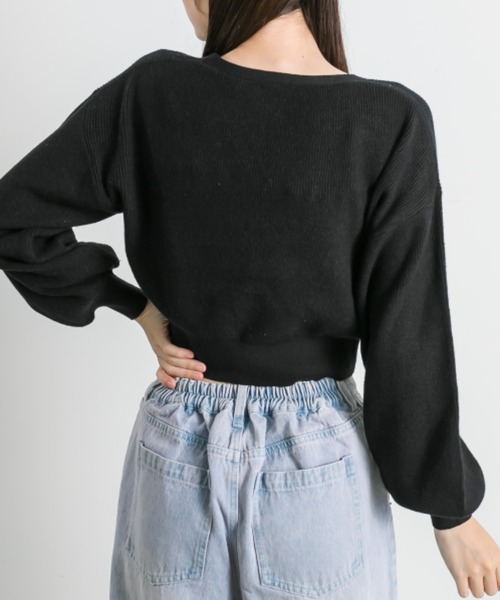 OLIVE des OLIVE(オリーブデオリーブ)の「リボンビジューカーディガン(カーディガン/ボレロ・レディース・オフホワイト/チャコールグレー/サックスブルー/ブラック/ラベンダー・FREE)」の15枚目の写真