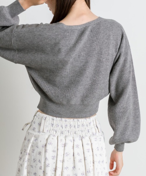 OLIVE des OLIVE(オリーブデオリーブ)の「リボンビジューカーディガン(カーディガン/ボレロ・レディース・オフホワイト/チャコールグレー/サックスブルー/ブラック/ラベンダー・FREE)」の20枚目の写真