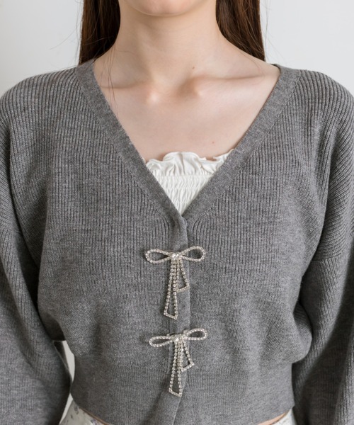 リボンビジューカーディガン（カーディガン/ボレロ）｜OLIVE des OLIVE