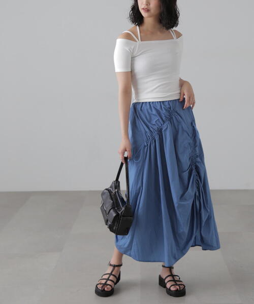 FREE'S MART(フリーズマート)の「ナイロンドロストシャーリングスカート(スカート・レディース・ブラック/グレー/ブルー・SMALL/MEDIUM)」の19枚目の写真