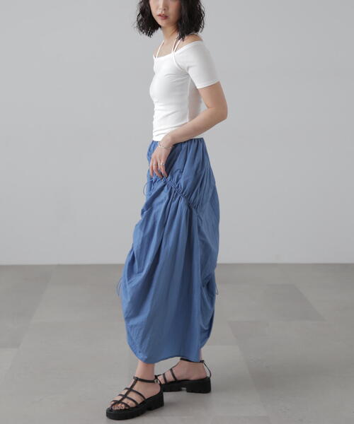 FREE'S MART(フリーズマート)の「ナイロンドロストシャーリングスカート(スカート・レディース・ブラック/グレー/ブルー・SMALL/MEDIUM)」の21枚目の写真