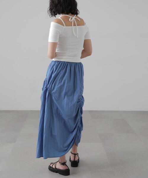 FREE'S MART(フリーズマート)の「ナイロンドロストシャーリングスカート(スカート・レディース・ブラック/グレー/ブルー・SMALL/MEDIUM)」の10枚目の写真