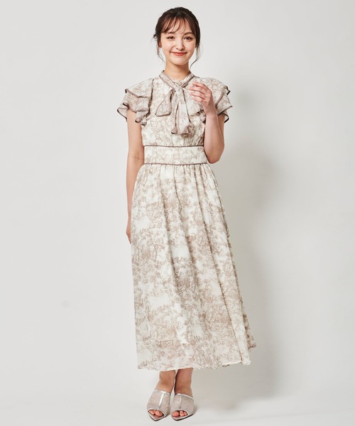 【セール】パイピングボウタイワンピース（ワンピース）｜31 Sons de mode（トランテアン ソン ドゥ モード）