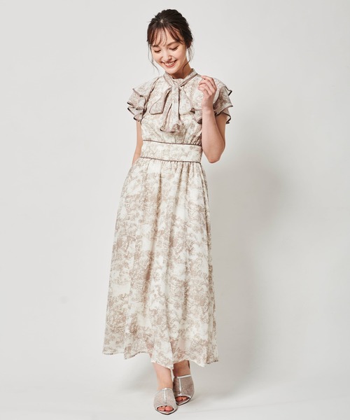 【セール】パイピングボウタイワンピース（ワンピース）｜31 Sons de mode（トランテアン ソン ドゥ モード）