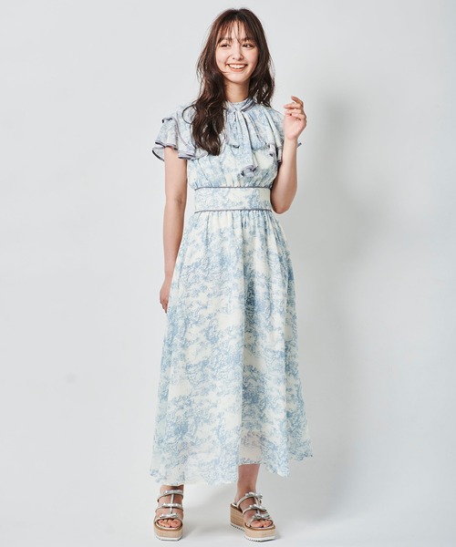 【セール】パイピングボウタイワンピース（ワンピース）｜31 Sons de mode（トランテアン ソン ドゥ モード）