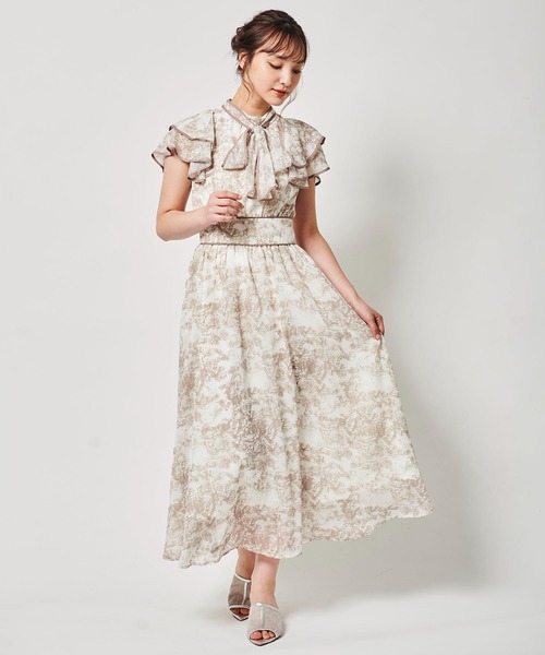 【セール】パイピングボウタイワンピース（ワンピース）｜31 Sons de mode（トランテアン ソン ドゥ モード）