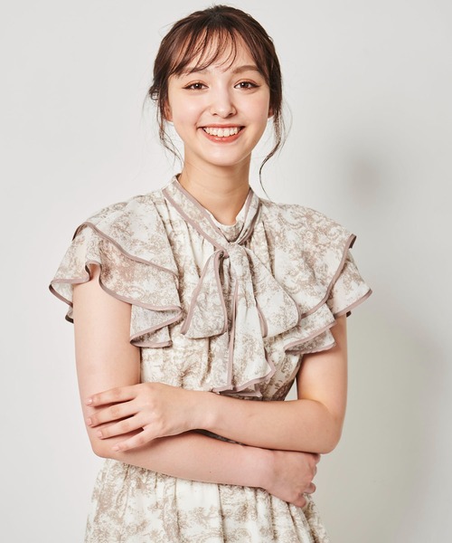 【セール】パイピングボウタイワンピース（ワンピース）｜31 Sons de mode（トランテアン ソン ドゥ モード）