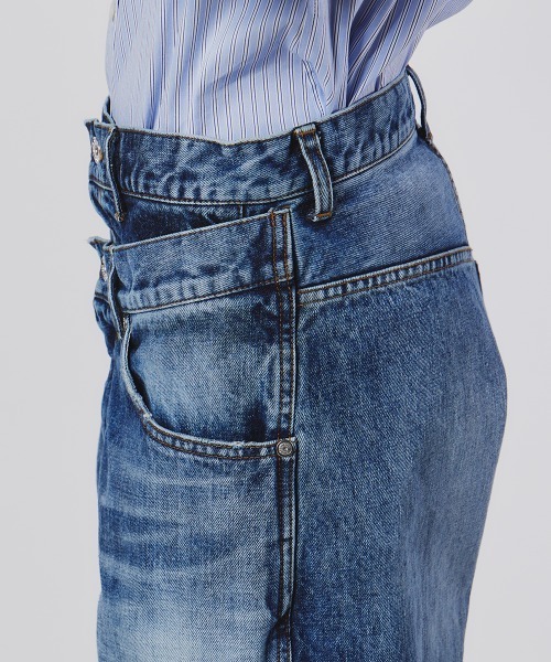 ダブルスタンダードクロージング レイヤードディテールデニムパンツ
